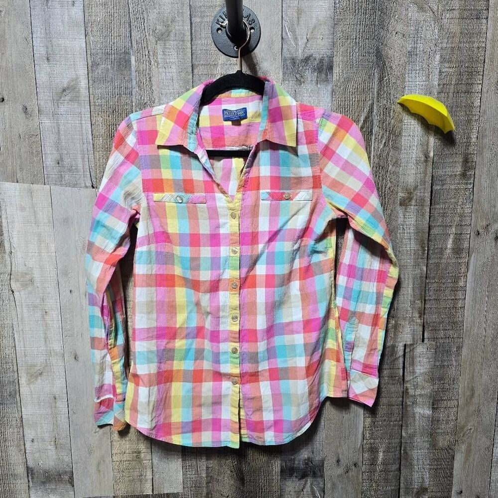 Pendleton Plaid Multicolor Button Down Shirt - image 1